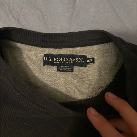 U.S. Polo Assn 2XL Men’s Longsleeve Shirt 100% Cotton NWOT Gray - Picture 6 of 11